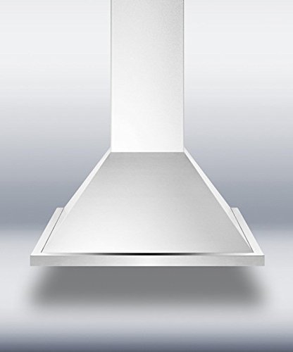 Summit SEH1530C 30" Chimney Style Wall-Mounted Range Hood With 530 CFM Blower Two Aluminum Cassette Filters Timer... N4