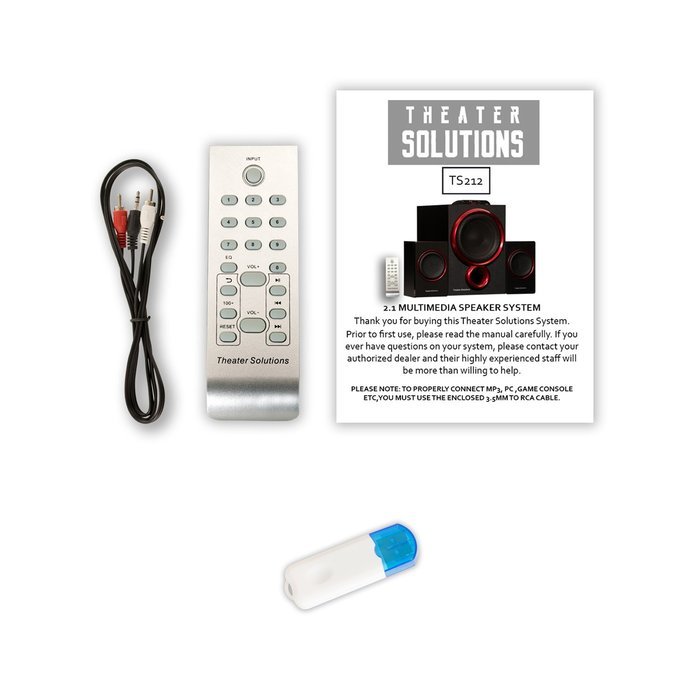 Theater Solutions TS212 Powered 2.1 Speaker System Multimedia with Bluetooth N2