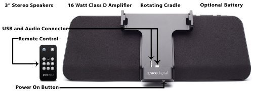 Grace Digital MatchStick For Kindle Fire with Charging Speaker Dock Features a Built-In Speaker and Amplifier... N4