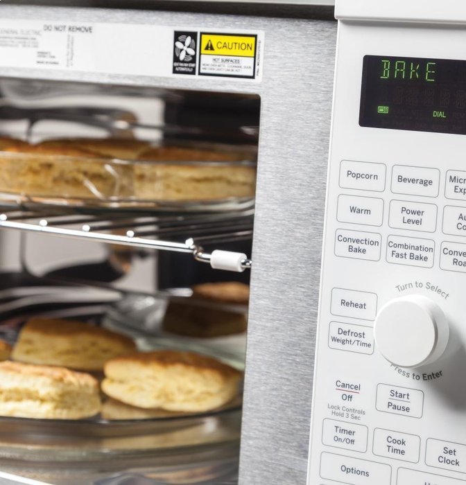 GE PVM9179DFWW Profile 1.7 Cu. Ft. White Over-the-Range Microwave - Convection