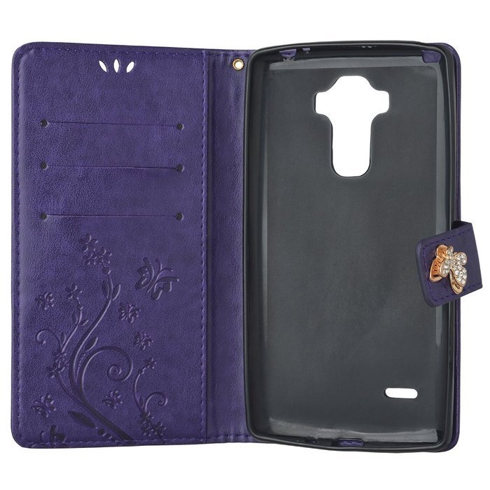 Spritech(TM) LG G Stylo Cellphone Bling Case,PU Leather Wallet Slim Fold Phone Cover 3D Handmade Bling Rhinestone... N20