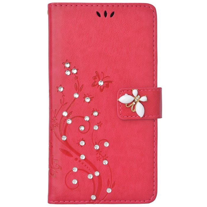 Spritech(TM) LG G Stylo Cellphone Bling Case,PU Leather Wallet Slim Fold Phone Cover 3D Handmade Bling Rhinestone... N21