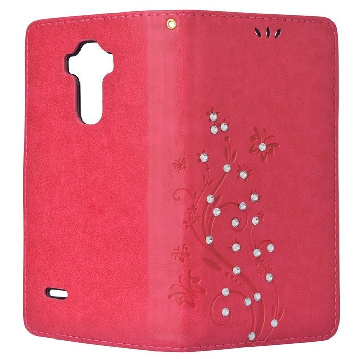 Spritech(TM) LG G Stylo Cellphone Bling Case,PU Leather Wallet Slim Fold Phone Cover 3D Handmade Bling Rhinestone... N23