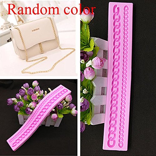 Genenic 3D Purse Bag Silicone Fondant Long Chain Mould Cake Decorating Mold N8