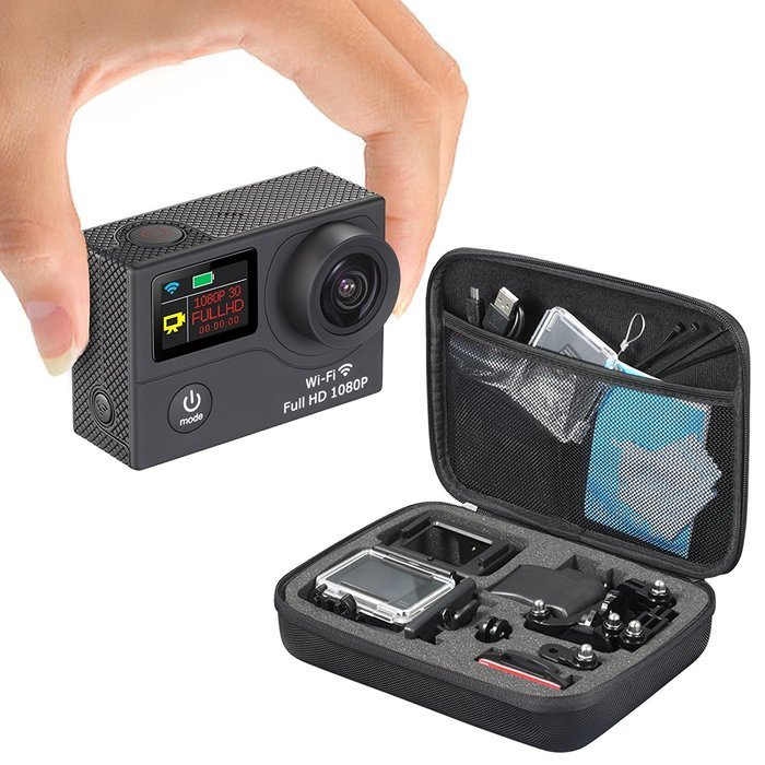 2.0'TFT LCD+0.95'OLED Status Dual Screen Full HD 1080p 12MP WIFI Sport Camera 170&deg;Wide-angle Glass Lens Waterproof... N3