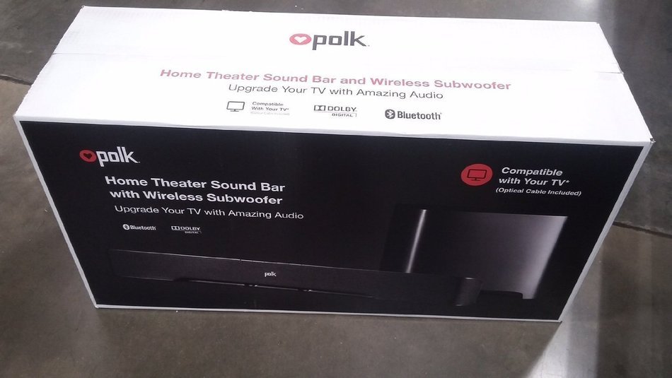Polk Bluetooth Sound Bar with 120-Watt Wireless Subwoofer
