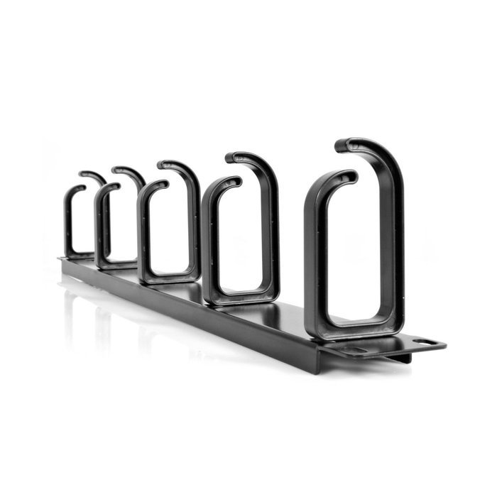 StarTech.com 2U Horizontal Finger Duct Rack Cable Management Panel with Cover CMDUCT2U Black N31