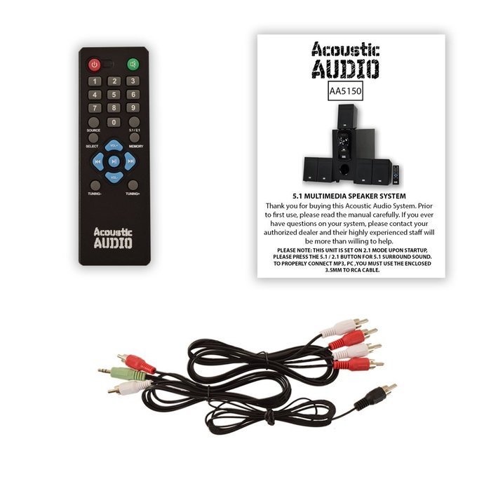 Acoustic Audio AA5150 Home Theater 5.1 Speaker System 400W with Powered Sub