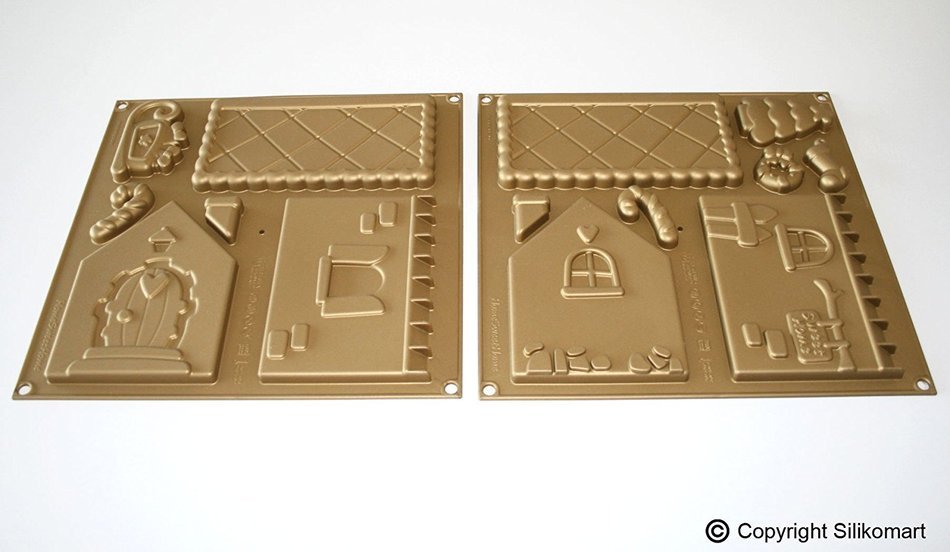 Silikomart HSH01 Silicone Let's Celebrate Bakeware Collection Cake Pan, Gingerbread N4