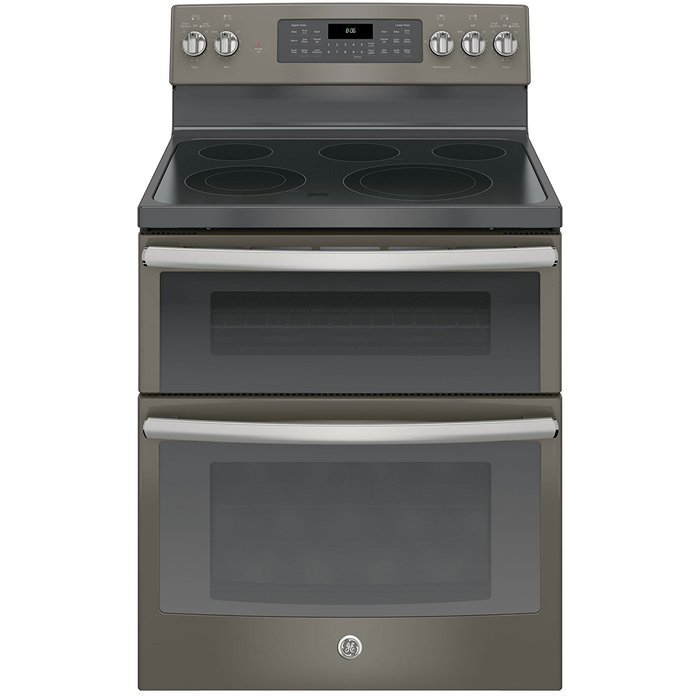 GE JB860EJES 30" Slate Electric Smoothtop Double Oven Range - Convection