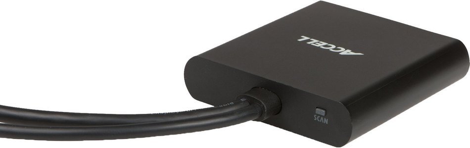 Accell K088B-003B Mini DisplayPort 1.2 to 3 DisplayPort Multi-Display MST Hub - Designed for Microsoft Surface N4