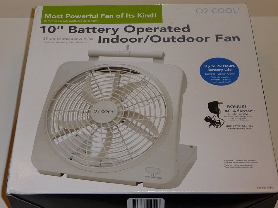 O2-Cool Charcoal 10" Indoor/Outdoor Fan N2