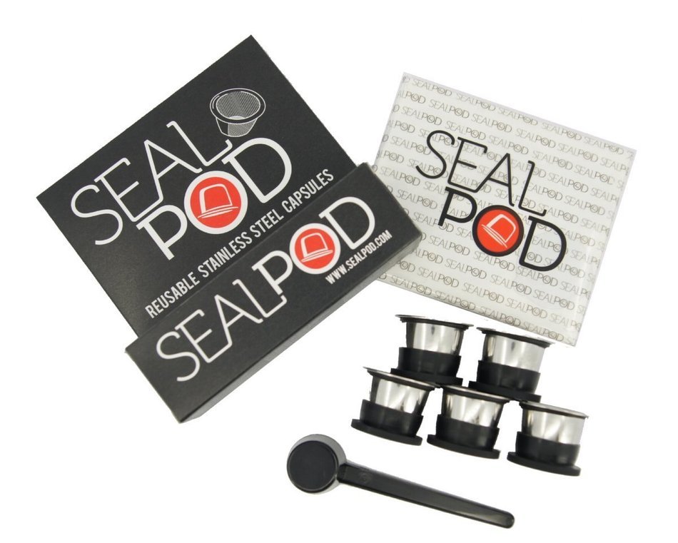 Nespresso Reusable Capsule: Sealpod Starter Pack - One Stainless Steel Refillable Pod for OriginalLine Nespresso... N10