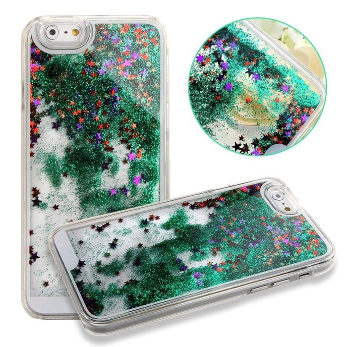 iPhone 7 Case, PHEZEN Christmas Tree Santa Claus Design Cool Quicksand Moving Stars Bling Glitter Floating Dynamic... N60