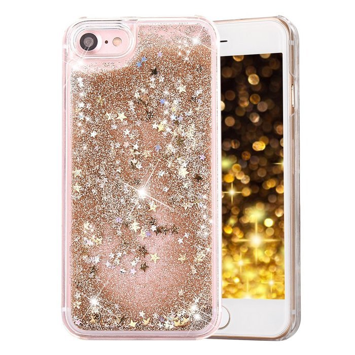 iPhone 7 Case, PHEZEN Christmas Tree Santa Claus Design Cool Quicksand Moving Stars Bling Glitter Floating Dynamic... N79