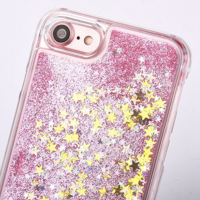 iPhone 7 Case, PHEZEN Christmas Tree Santa Claus Design Cool Quicksand Moving Stars Bling Glitter Floating Dynamic... N82