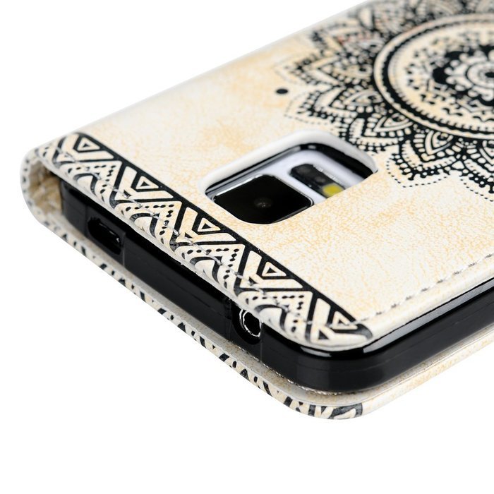 S5 Case,Samsung Galaxy S5 Case (I9600) - Wallet Embossed Totem Flower Design Folio Flip PU Leather with Stand... N2