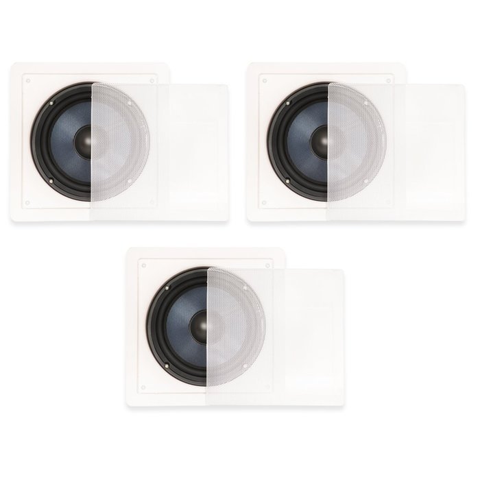 Blue Octave BDW8 In Wall 8" Passive Subwoofer Speakers Home Theater 3 Sub Set N2