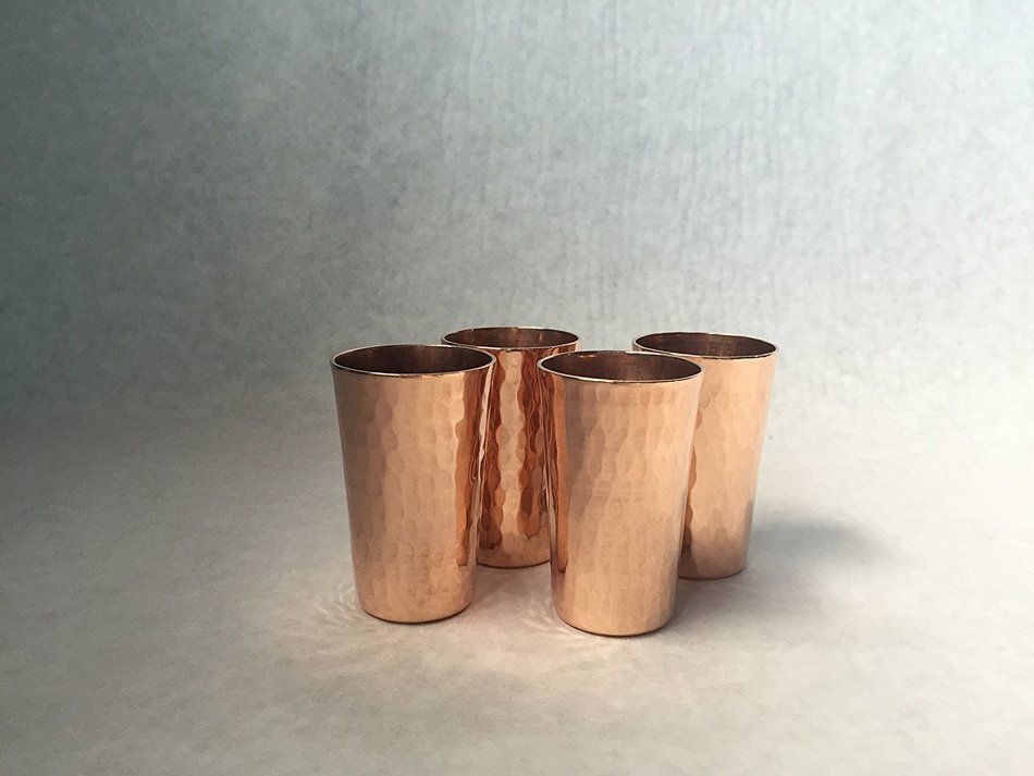 Sertodo Sharpshooter Shot Cups, set of 4, Hammered Copper, 2 fluid ounces N19