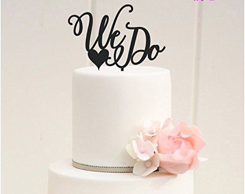 ShinyBeauty Mr And Mrs Cake-Topper,Custom Wedding Cake Topper (Design 12) N13