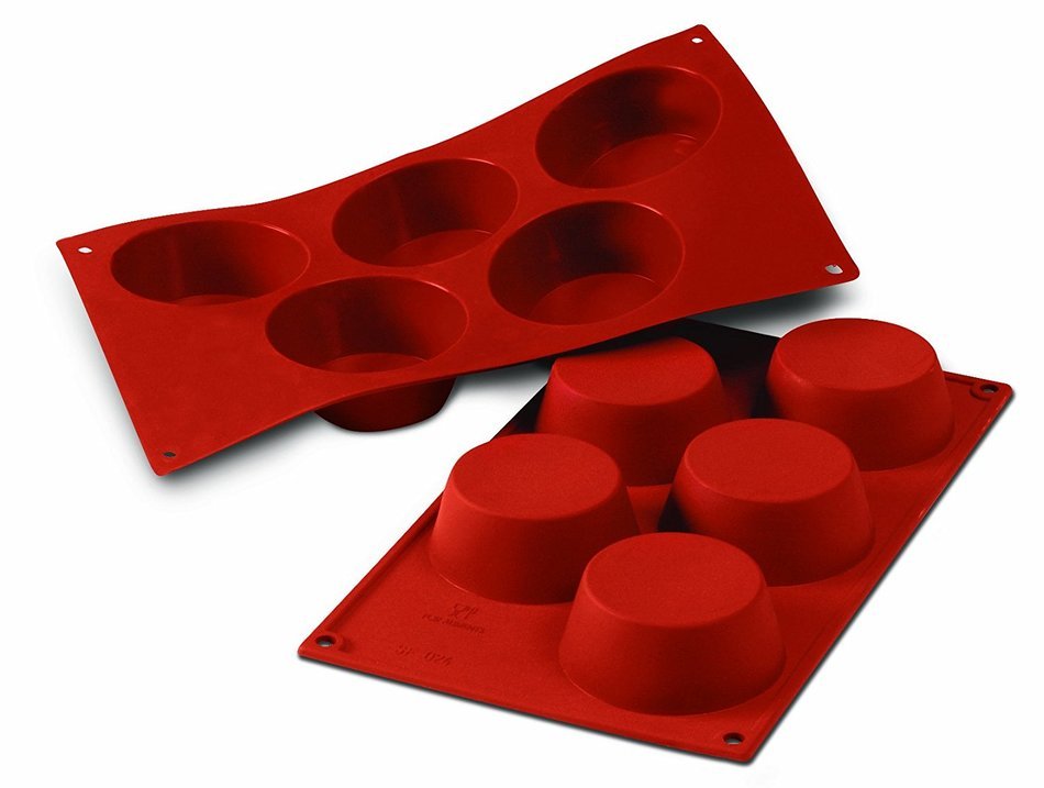 Silikomart SF024/C Silicone Classic Collection 5 Count Muffin Pan, Extra Large N2