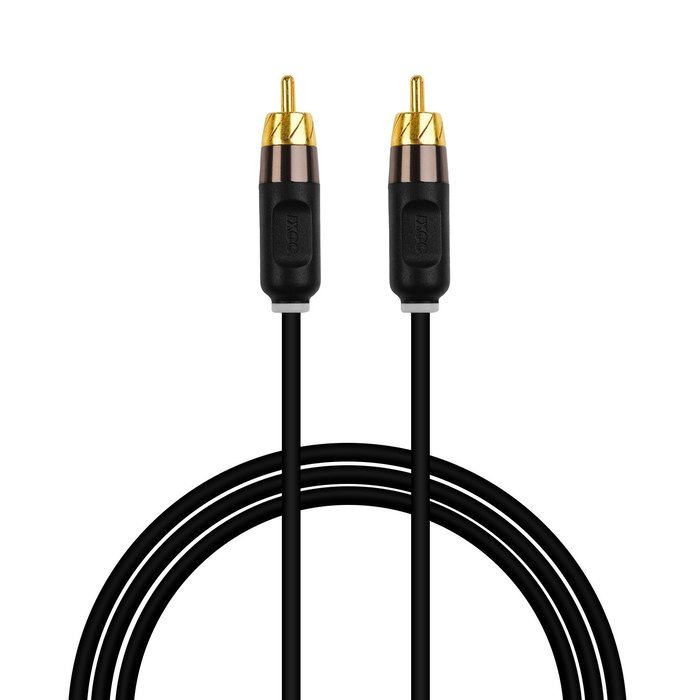 RCA Cable, iXCC 2pc 6ft Dual Shielded Gold-Plated RCA Male to RCA Male Stereo Audio Cable Connectors N2