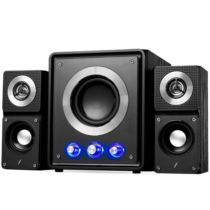 Frisby FS-2500BT Home Audio Bluetooth Wireless Stereo 2.1 Channel Subwoofer Speaker System for PC Laptop Tablet...