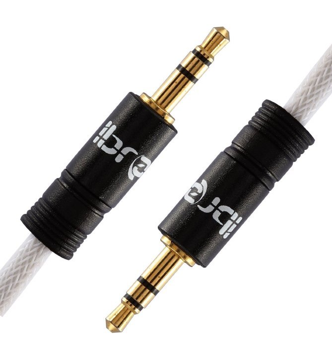 IBRA 3 Feet 3.5mm Auxiliary Audio Jack Cable AUX Cable - Gun N4