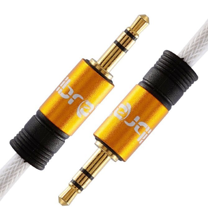 IBRA 3 Feet 3.5mm Auxiliary Audio Jack Cable AUX Cable - Gun N5