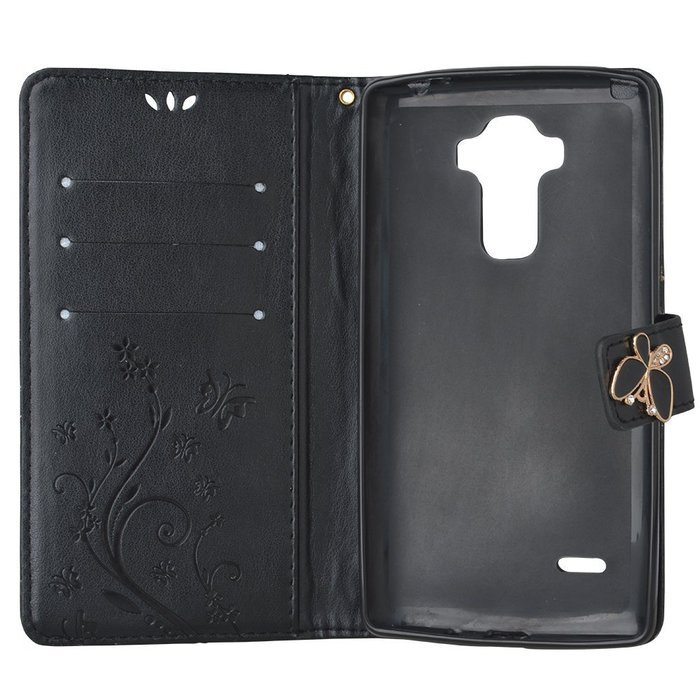 Spritech(TM) LG G Stylo Cellphone Bling Case,PU Leather Wallet Slim Fold Phone Cover 3D Handmade Bling Rhinestone... N32