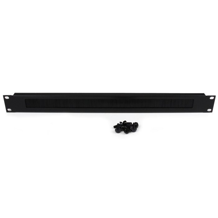 StarTech.com 2U Horizontal Finger Duct Rack Cable Management Panel with Cover CMDUCT2U Black N35