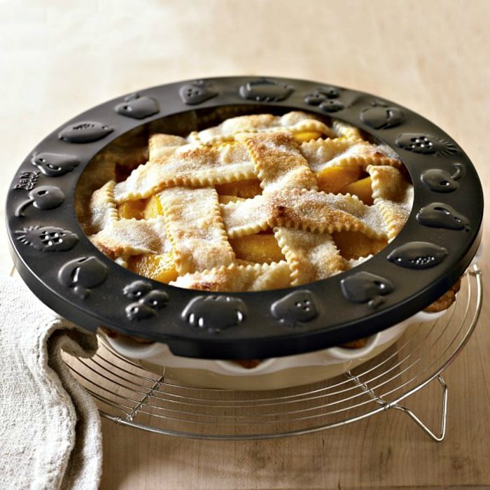 Non Stick Pie Crust Shield and Ceramic Pie Weights Baking Set N3