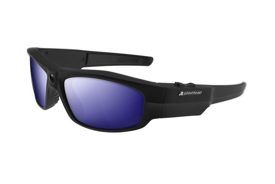 Pivothead 1080 HD 8MP Video Recording Camera Polarized Hand-Free Sunglasses, Durango Glacier Blue N6