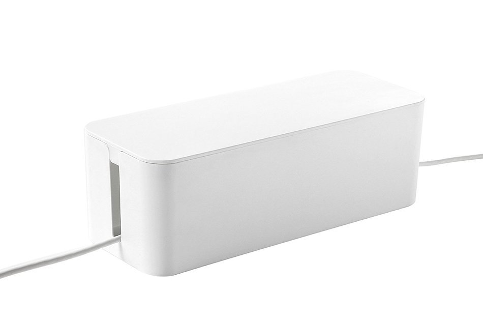 Cable Management Box Organizer Storage No Clutter - Hide Your Power Strips, Surge Protectors, Cords, Wire Ties... N3