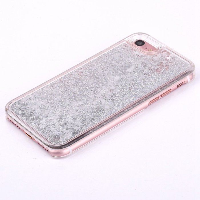 iPhone 7 Case, PHEZEN Christmas Tree Santa Claus Design Cool Quicksand Moving Stars Bling Glitter Floating Dynamic... N85