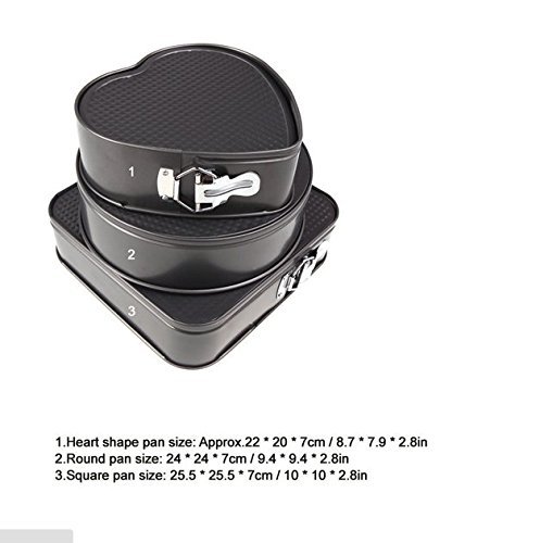 3pcs/set Springform Pans Cake : Bake Mould Mold Bakeware Cookware Removable Bottom