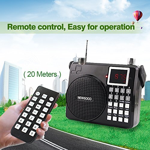 NEWGOOD Wireless Remote Control Outdoor Portable Bass Player Speaker With Digital Numbers Buttons And Voice Recorder... N2