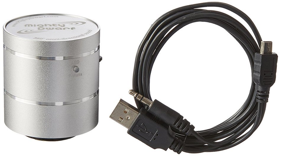 Mighty Dwarf 7-Watt Multimedia Vibration Speaker - Non-Retail Packaging - Silver