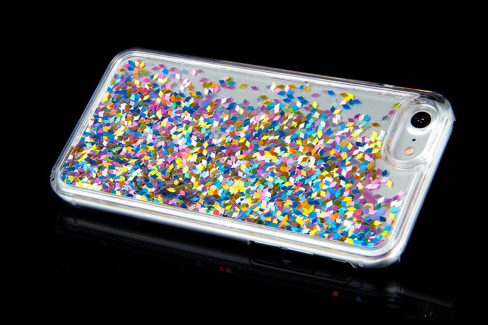 iPhone 7 Case, PHEZEN Christmas Tree Santa Claus Design Cool Quicksand Moving Stars Bling Glitter Floating Dynamic... N93
