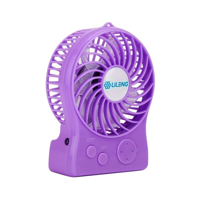 iKKEGOL Mini Portable Wireless Rechargeable Super Strong Wind Fluorescence Cooling Desk Fan - 3 Mode Wind Speed... N9