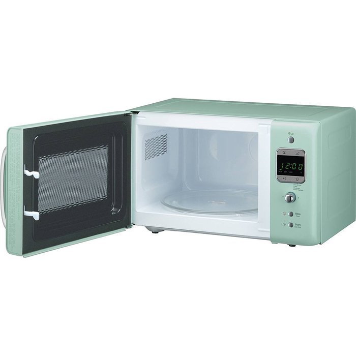 Daewoo Retro Microwave Oven 0.7 Cu Ft, Mint Green 700W N2