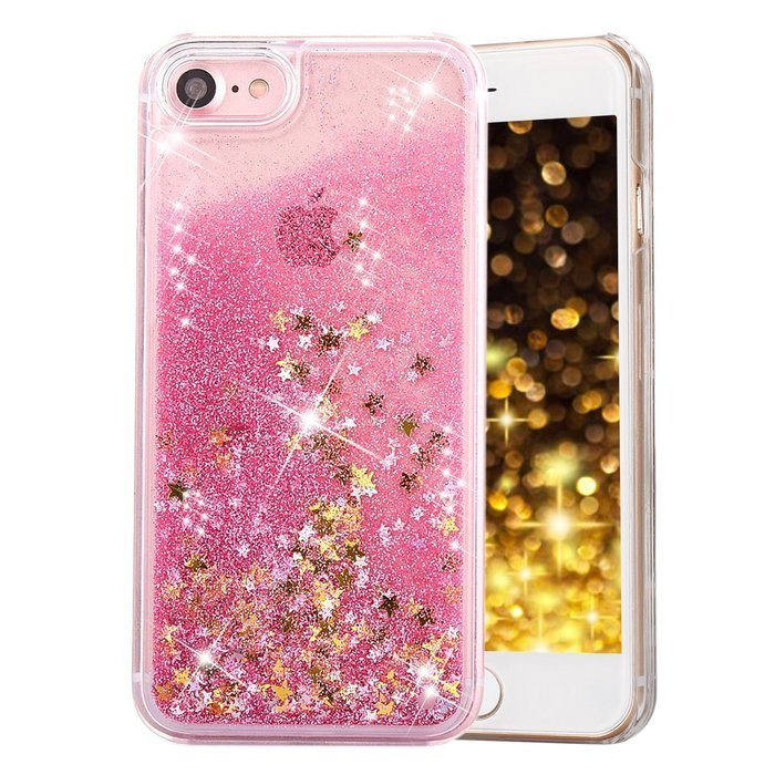 iPhone 7 Case, PHEZEN Christmas Tree Santa Claus Design Cool Quicksand Moving Stars Bling Glitter Floating Dynamic... N102