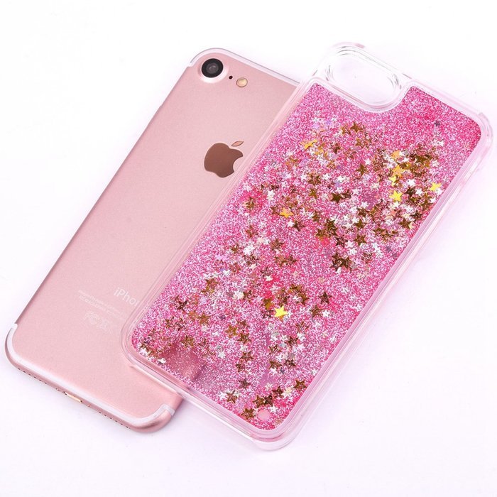 iPhone 7 Case, PHEZEN Christmas Tree Santa Claus Design Cool Quicksand Moving Stars Bling Glitter Floating Dynamic... N103