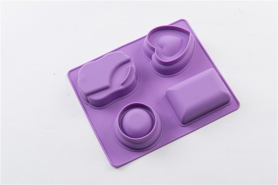 4 Cavity Lovely Handmade DIY Soap Mold Angel Rose Heart for Wedding Party etc