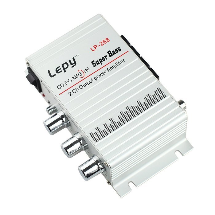 Lepy LP-268 Digital 2x20W 2CH Output Super Bass Mini Audio Amplifier with 3A Power Cable Support MP3 Mobile Phone... N2
