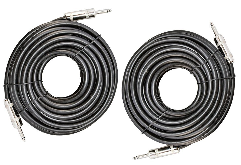 Ignite Pro 2x 1/4" to 1/4" 50 Ft. True 12 Gauge Wire AWG DJ/ Pro Audio Speaker Cable, Pair