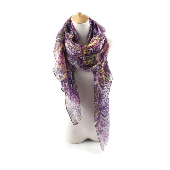 TR.OD Women Colorful Ethnic Style Sunflower Print Scarf