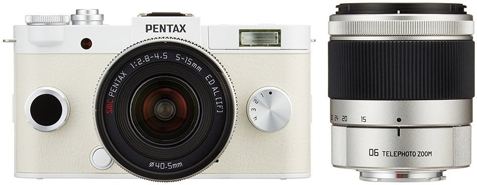 Pentax single-lens camera (Pure White) double zoom kit regular color PENTAX Q-S1 N4