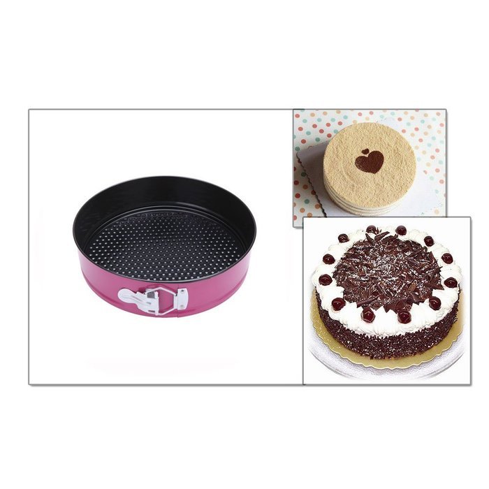 Cooking Tools Three Springform Pans Cake Bake Mould Mold Bakeware with Removable Bottom Round Shape Bakery 3pcs...