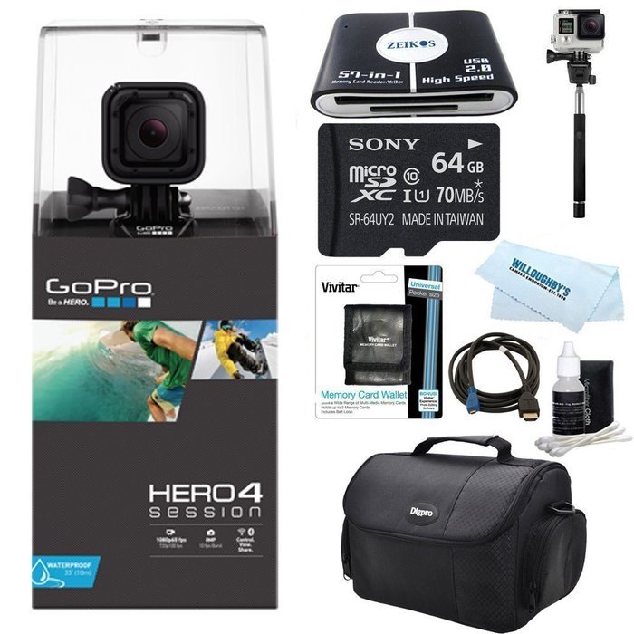 GoPro HERO4 Session Action Camera 9 PCS Kit